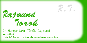 rajmund torok business card
